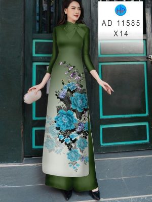 Vải Áo Dài Hoa In 3D AD 11585 30